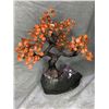 Image 1 : LARGE CARNELIAN BONSAI TREE WITH AMETHYST BASE APPROX 17.5X16" RETAIL $5500