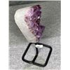 Image 2 : NATURAL AMETHYST WITH INCLUSION ON STAND APPROX 7.5" RETAIL $2200
