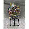 Image 1 : AMETHYST TITANIUM AURA ON STAND 7.5X3.5" RETAIL $2200