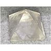 Image 1 : LARGE CLEAR QUARTZ PYRAMID WITH INCLUSIONS APPROX 3.5X3.5" RETAIL $1400