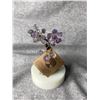 Image 2 : AMETHYST BONSAI TREE ON BASE APPROX 5" RETAIL $269 *UNATTACHED*