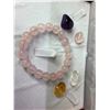 Image 2 : GENUINE ROSE QUARTZ BRACELET, MIXED QUARTZ AND CRYSTAL RETAIL $249