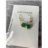 Image 2 : 4 SETS OF GEM EARRINGS INCLUDING; GREEN AVENTURINE, CLEAR QUARTZ AND MORE