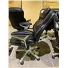 Image 2 : BLACK LEATHER OFFICE CHAIR *SOME DAMAGE*