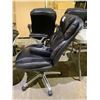 Image 2 : BLACK LEATHER OFFICE CHAIR *DAMAGE*