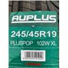 Image 2 : *NEW* SET OF 4 AUPLUS PLUSPOP 245/45R19 102W XL TIRES **$6.50/TIRE ECO-LEVY WILL BE CHARGED**