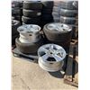 Image 1 : SET OF 3 BRIDGESTONE POTENZA 245/45R18 96V TIRES MOUNTED ON 5 BOLT METAL RIMS WITH 2 EXTRA 5 BOLT