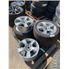 Image 2 : SET OF 3 BRIDGESTONE POTENZA 245/45R18 96V TIRES MOUNTED ON 5 BOLT METAL RIMS WITH 2 EXTRA 5 BOLT