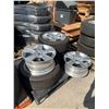 Image 3 : SET OF 3 BRIDGESTONE POTENZA 245/45R18 96V TIRES MOUNTED ON 5 BOLT METAL RIMS WITH 2 EXTRA 5 BOLT