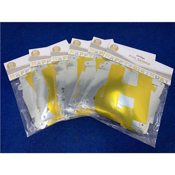 Happy Birthday Foil Banners (7ft x 5)