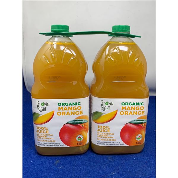 Grown Right Organic Mango Orange (2 x 1.89L)