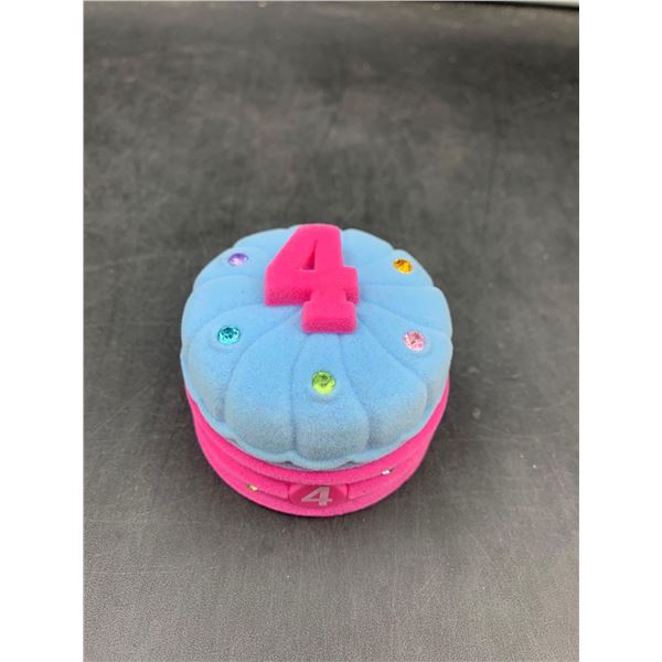 4th Birthday Necklace with Cake Jewelery Box