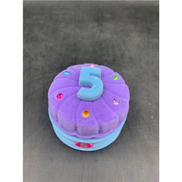 5th Birthday Necklace with Cake Jewelery Box