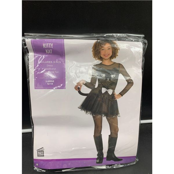 Kitty Kat 3pc Kids Costume (Size 12-14)