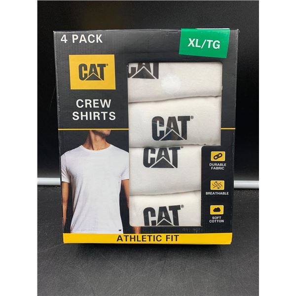 4pk Cat Crew Shirts (XL) Athletic Fit