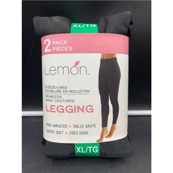 Lemon Fleece-Lined Seamless Leggings (XL) 2pk