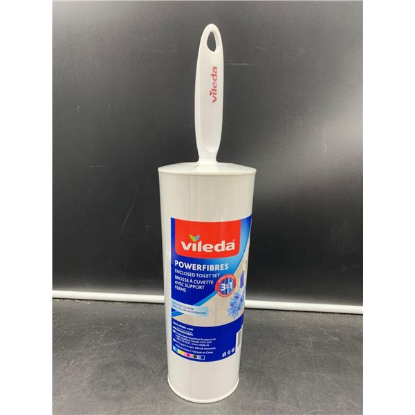 Vileda Powerfibres Enclosed Toilet Set