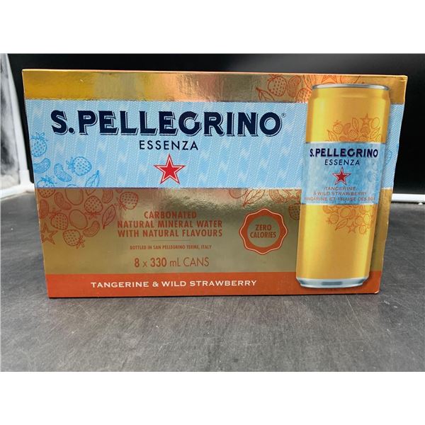 S.Pellegrino Tangerine & Wild Strawberry Carbonated Natural Mineral Water (8 x 330ml)