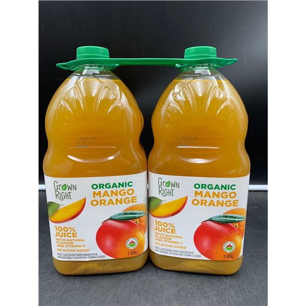 Grown Right Organic Mango Orange Juice (2 x 1.89L)