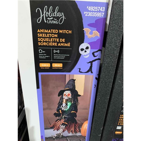 Holiday Living Animated Witch Skeleton 33.86"