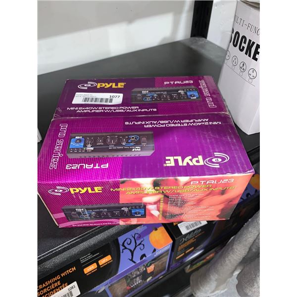 Pyle PTAU23 Mini 2x40W Stereo Power Amplifier w/ USB / Aux Input