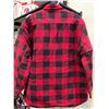 Image 2 : Aggressor Red / Black Check  Size LG Quilt Lined DoeSkin Work Shirt