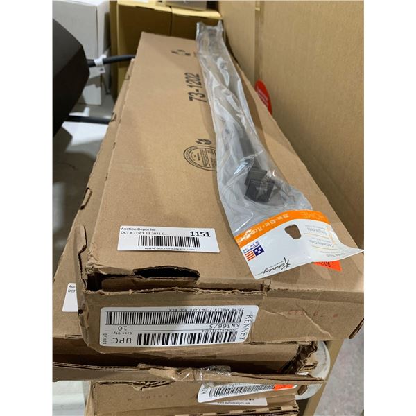 Kenney 28"-48" Amelia 7/16 Cafe Rods Black Case of 10