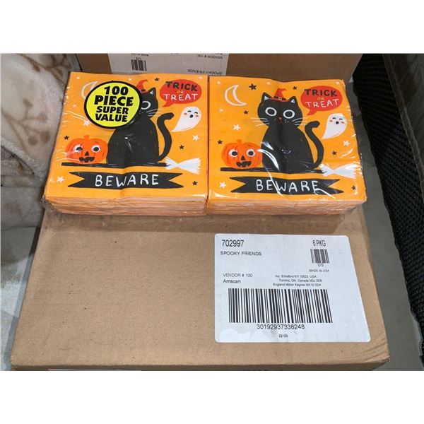 Lot of 6x100 Black Cat Halloween Napkins