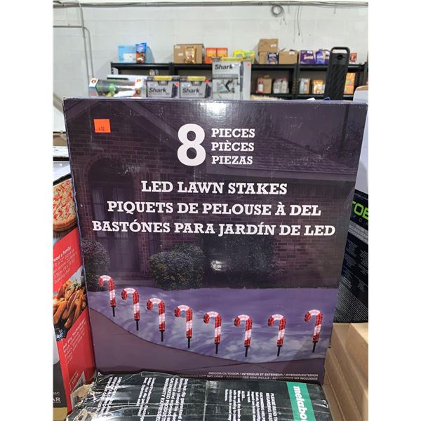 LED Lawn Stakes CandyCanes 8pcs