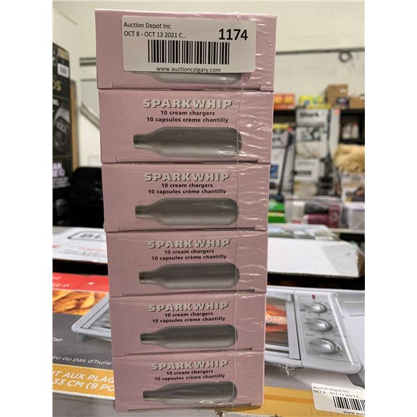 SparkWhip 10 Cream Chargers x's 6 Packs