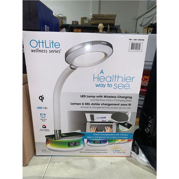 Ottlight Wellness Series LED Lamp w/ Wireless Charger & Color Changing Base