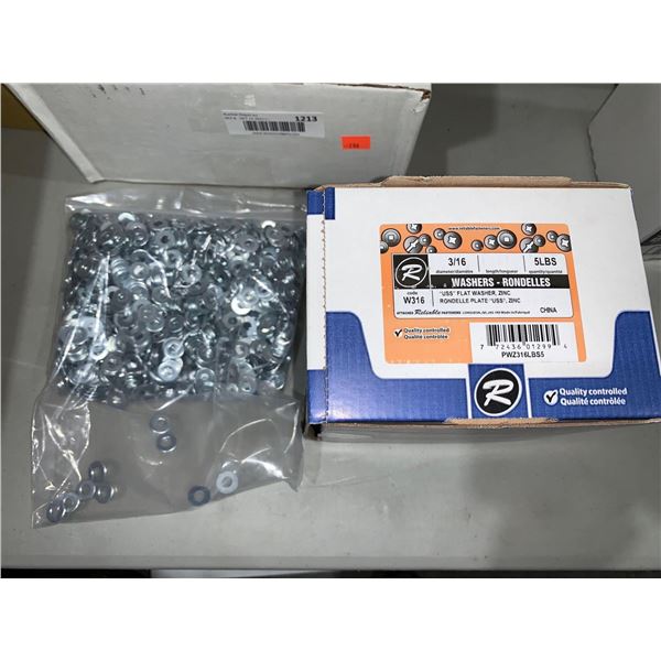 Washers Code W316 USS Flat Washer, Zonc 3/16 diameter 5lbs
