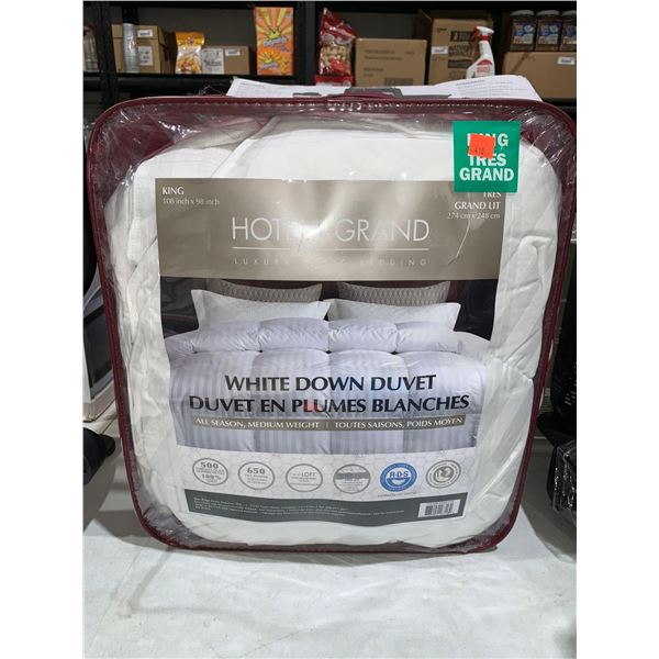 Hotel grande King Size White Down Duvet