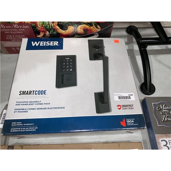 Weiser SmartCode TouchPad Deadbolt & HandleSet Combo Pack
