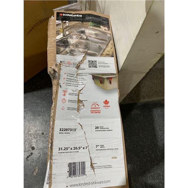 Kindred Stainless Steel Double Bowl Kitchen Sink