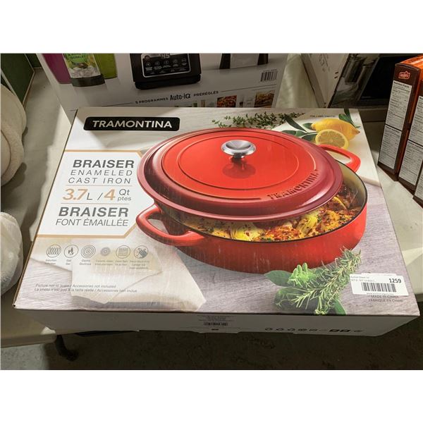 Tramontina Braiser Enameled Cast Iron 3.7L w/ Lid
