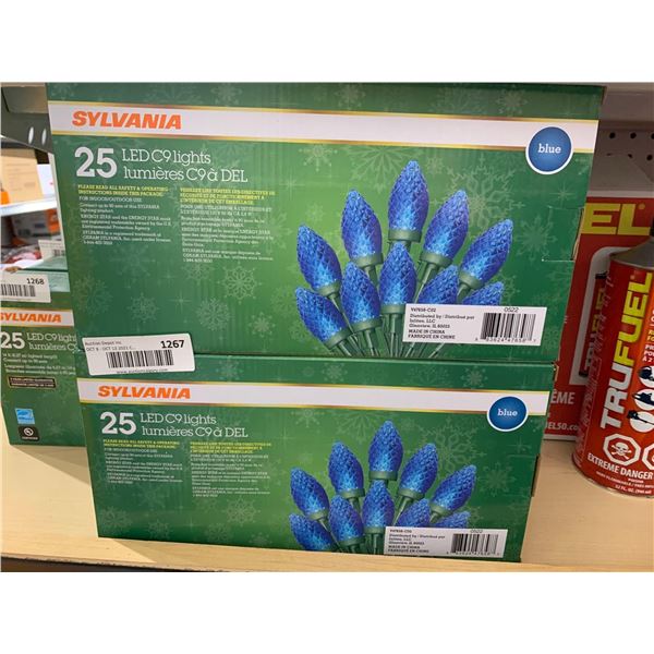 Lot of 2 - Sylvania 25 LED C9 Lights