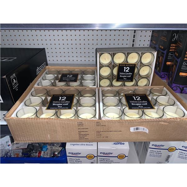 Home Accent 12pack Votive Candles x 4 Packs