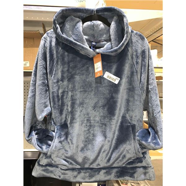 Ladies Pull Over Plush Size Medium Light Indigo