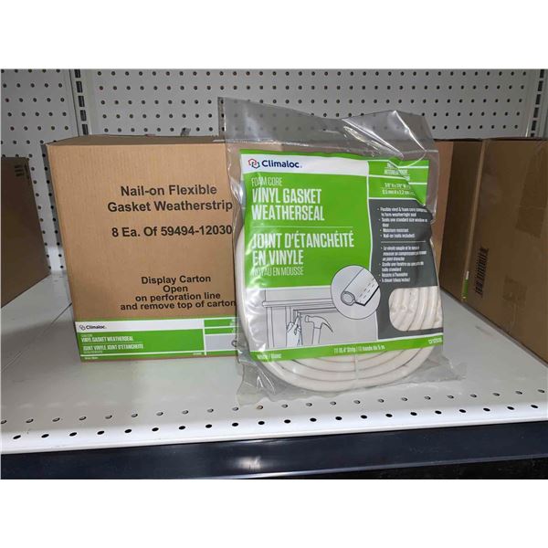 Climaloc Foam Core Vinyl Door Gasket - Lot of 8