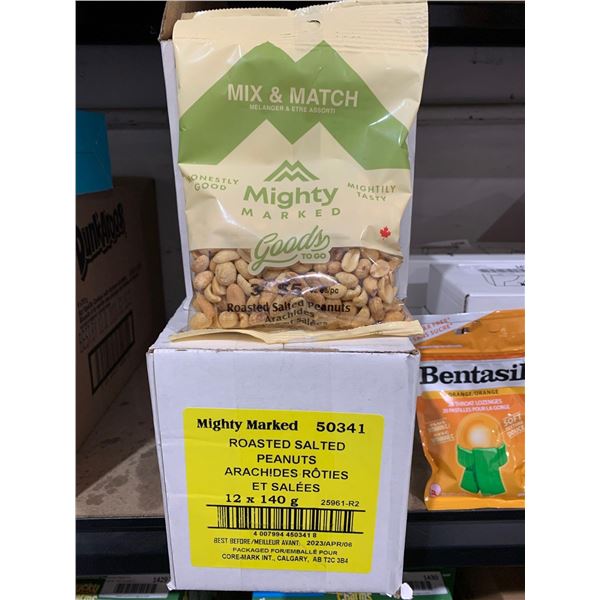 Mighty Marked Roasted Salted Peanuts 12 x 140g
