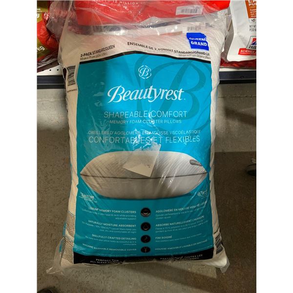 Set of 2 Standard Queen Size , Beautyrest Shapable Comfort Pillows