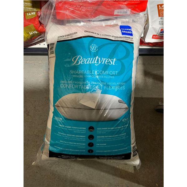Set of 2 Standard Queen Size , Beautyrest Shapable Comfort Pillows