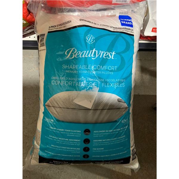Set of 2 Standard Queen Size , Beautyrest Shapable Comfort Pillows