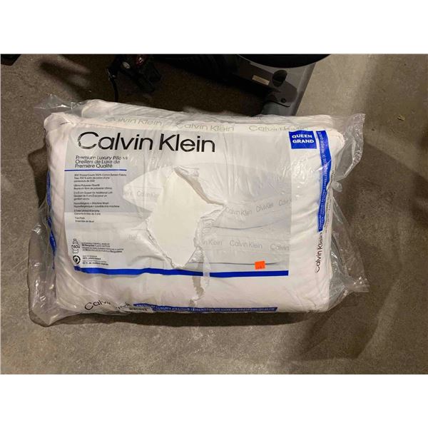Lot of 2 Calvin Klein Premium Luxury Pillows, Queen Size