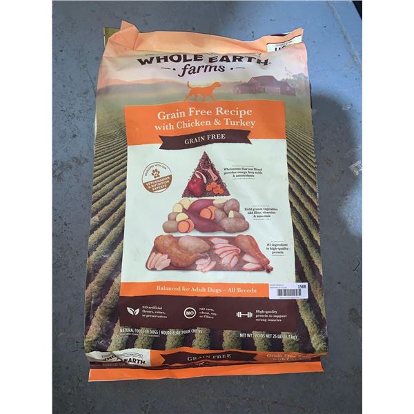 Whole Earth Farm Grain Free Dog Kibble 25Lbs