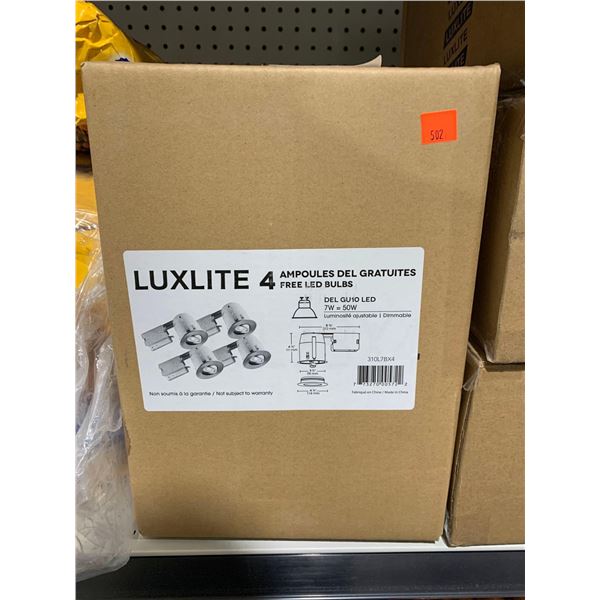 LuxLite 4 Free LED Bulbs 7w-50w Dimmable