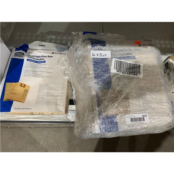 Project Source Lot of 6x3ct - 15-22 Gal Shop Vac Bags
