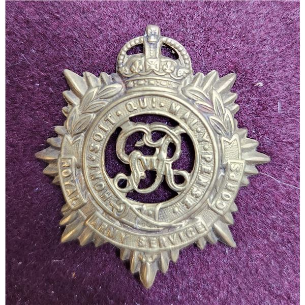 WW2 Honi Soit Qu Mal Y Pense Royal Army Service Corps Hat Pin