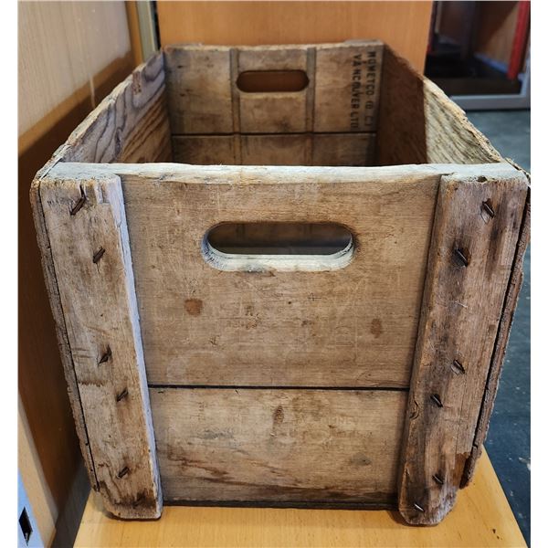 Antique Coca-Cola Crate Womet Co. Vancouver BC
